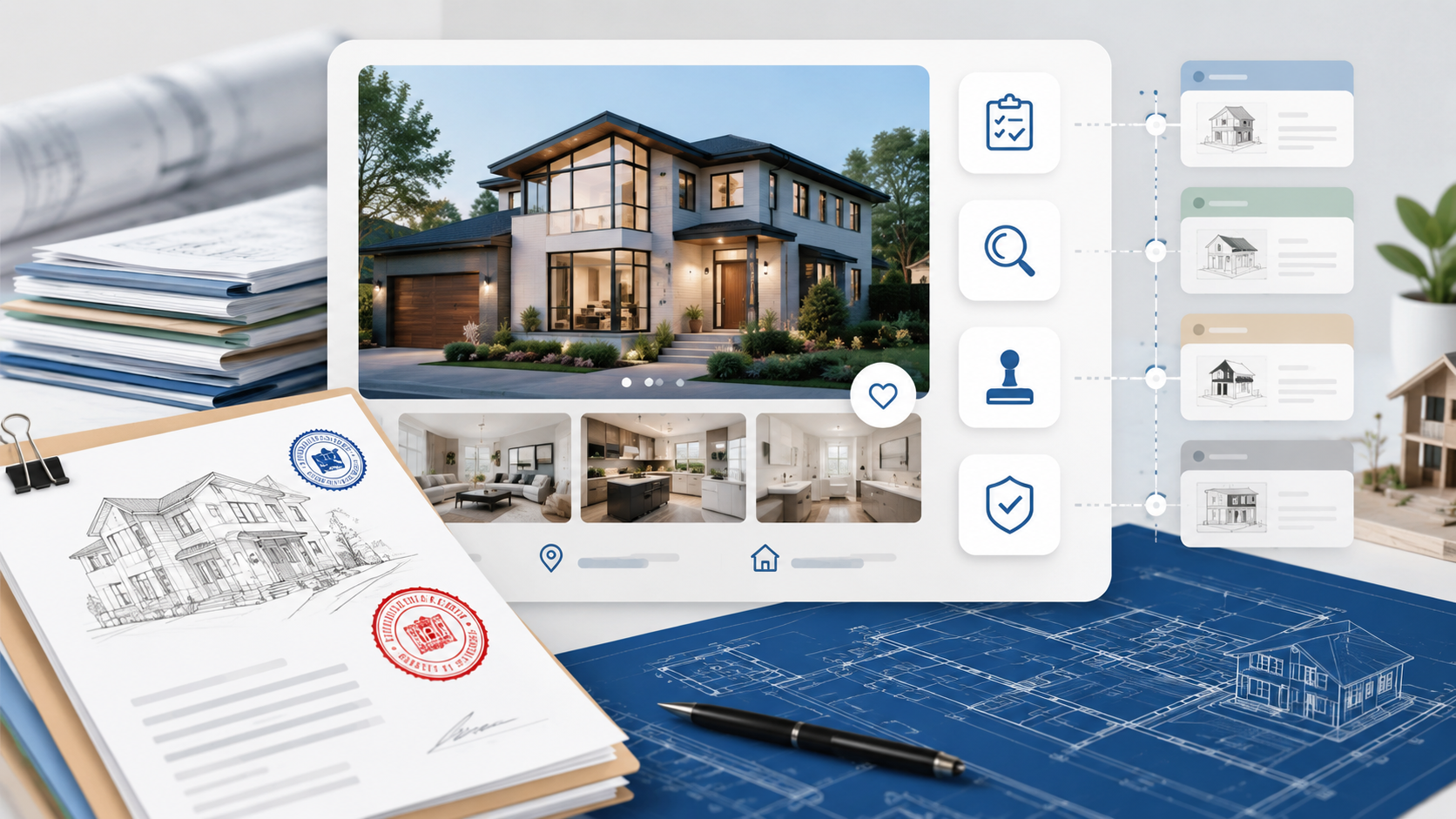 Building permit history on property listings